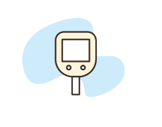 icon of blood sugar monitor for diabetes