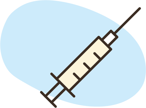 syringe illustration icon for hormones